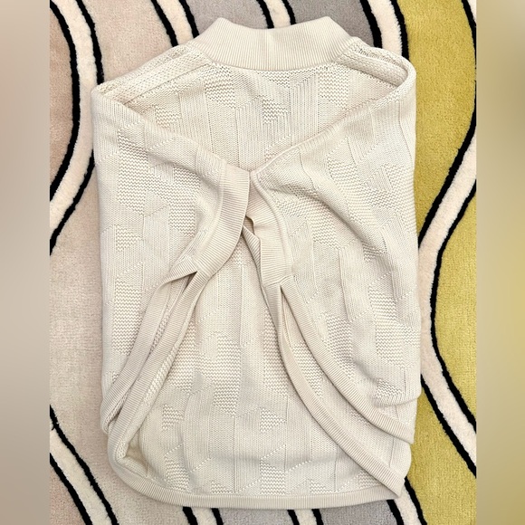 Hermes white wool H cape poncho sweater size s - Picture 7 of 9